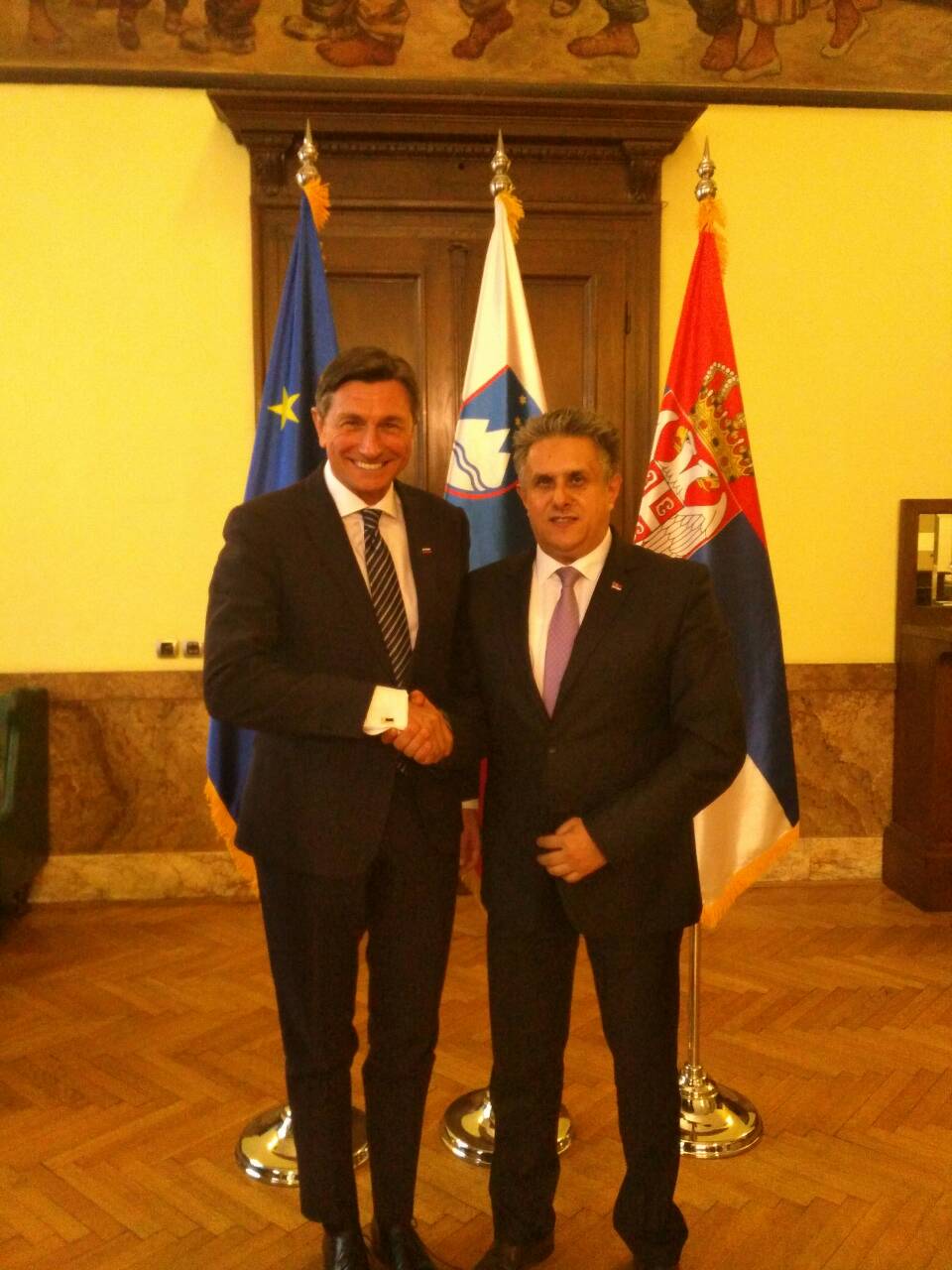 Miletić i Pahor u srdačnom razgovoru, foto: M.M. 